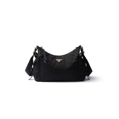 PRADA EXPLORE LARGE RE-NYLON AND LEATHER BAG 1BC264 (32*22*11.5cm)